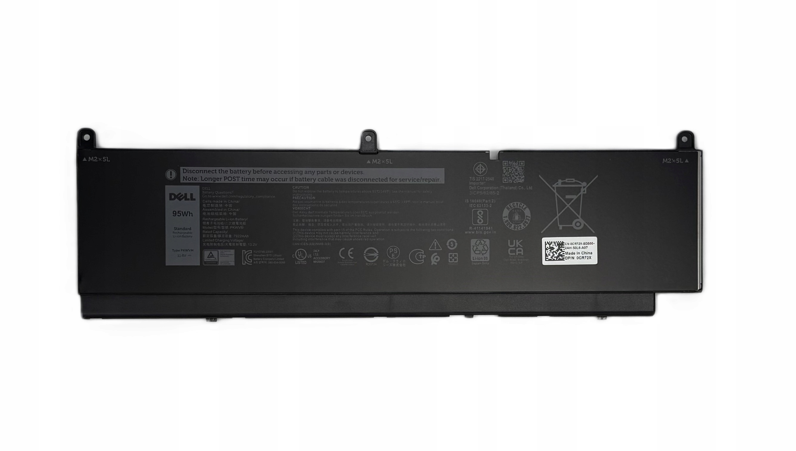 Batéria Dell Precision 7550 7560 7750 7760 Pkwvm CR72X 68ND3 17C06 447VR