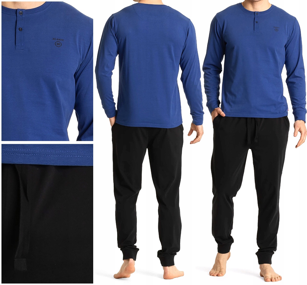 Pánské Pyžamo Atlantic NMP-360 s dlouhým rukávem Bavlněné XL
