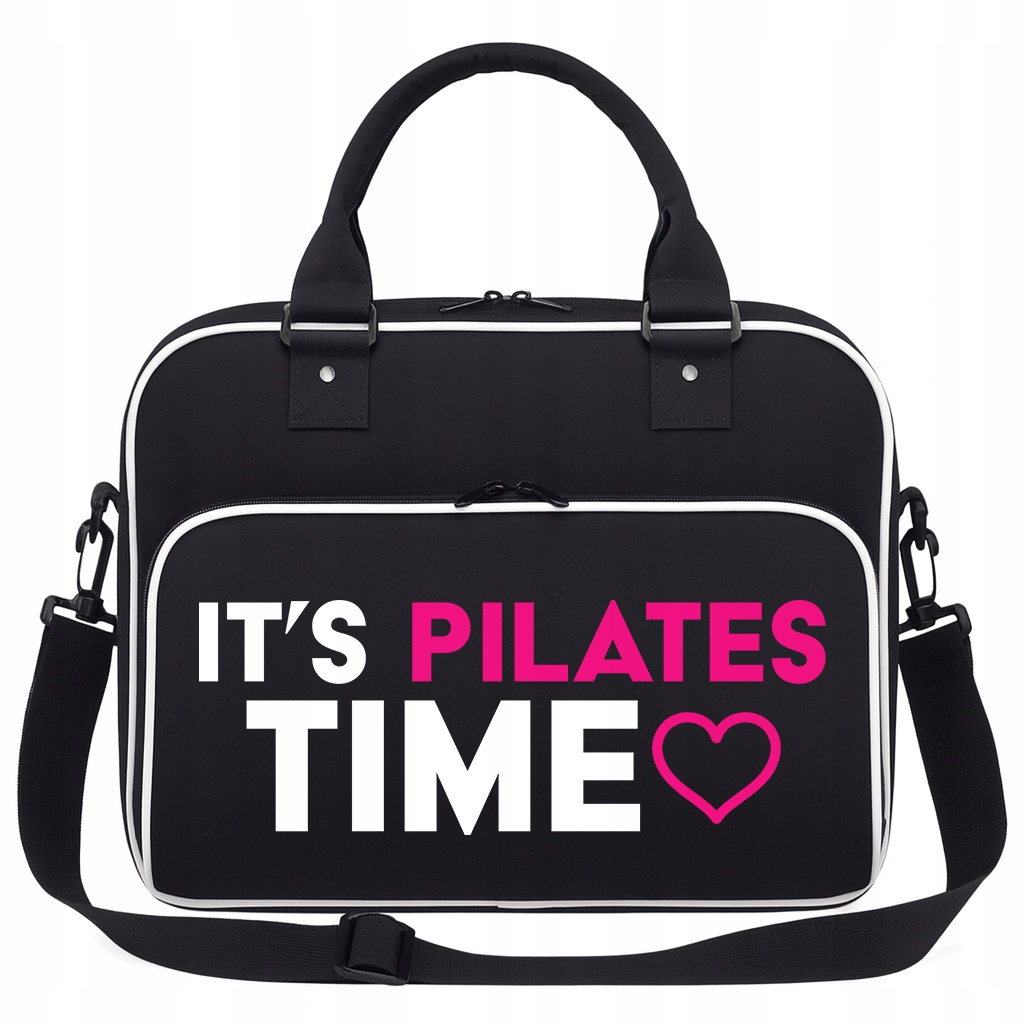 Černá Taška Pilates Time Prostorná Pro Posilovnu Trénink Joge Fitness Pilates