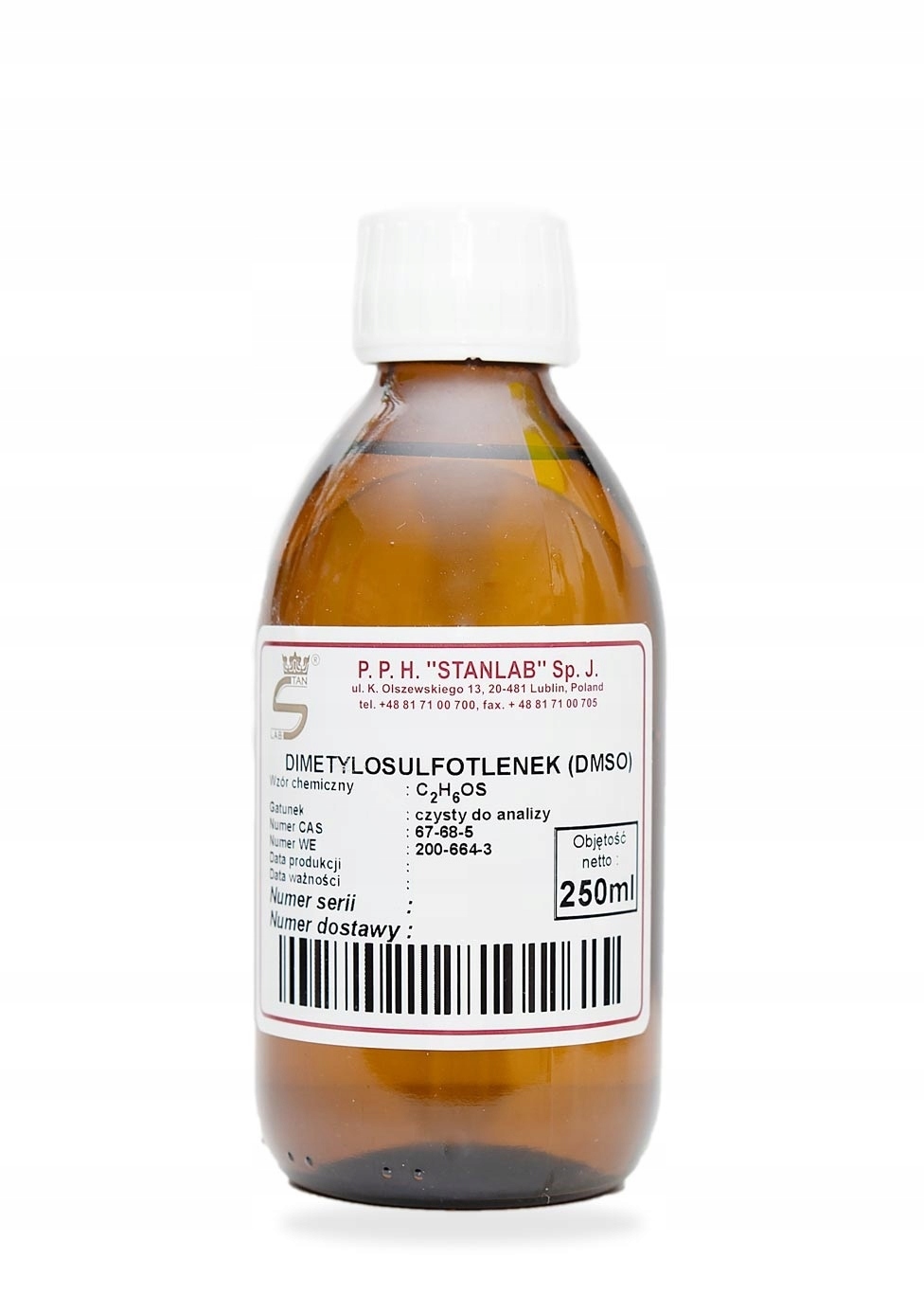 

Dmso Dimetylosulfotlenek Stanlab Czda 250ml