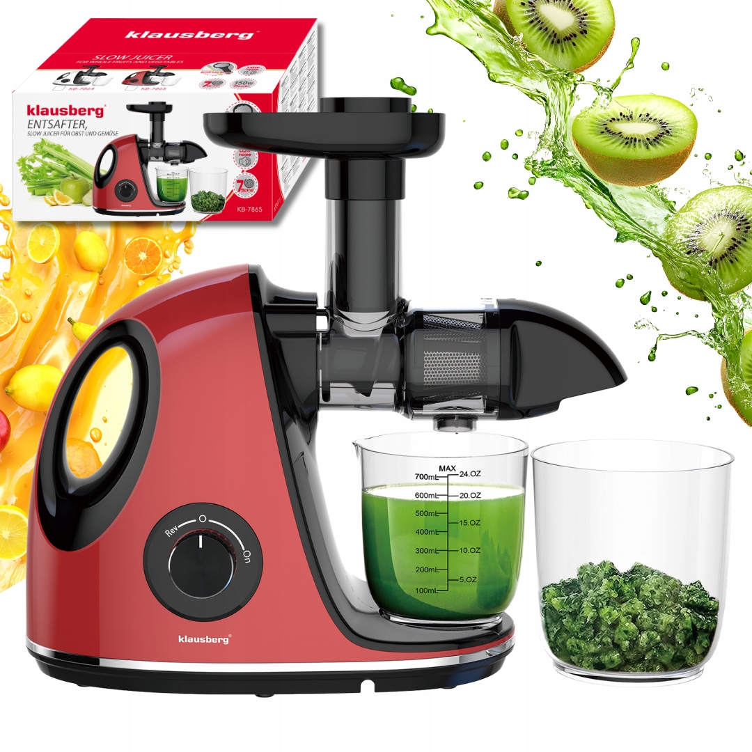 Voľneotáčkový odšťavovač 150 W Šťava z ovocia Cold Press Klausberg 7865
