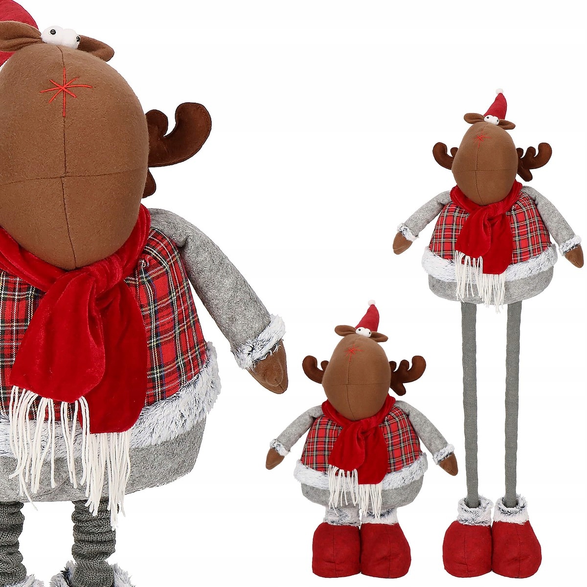 RENIFER STOJĄCY ŚWIĄTECZNA DEKORACJA DUŻY XXL Stan opakowania oryginalne