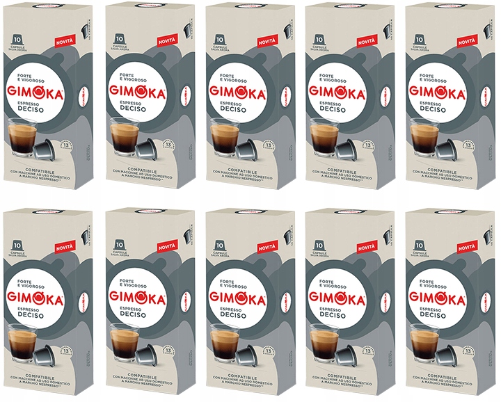 Kapsułki z kawą do Nespresso Deciso Gimoka x100