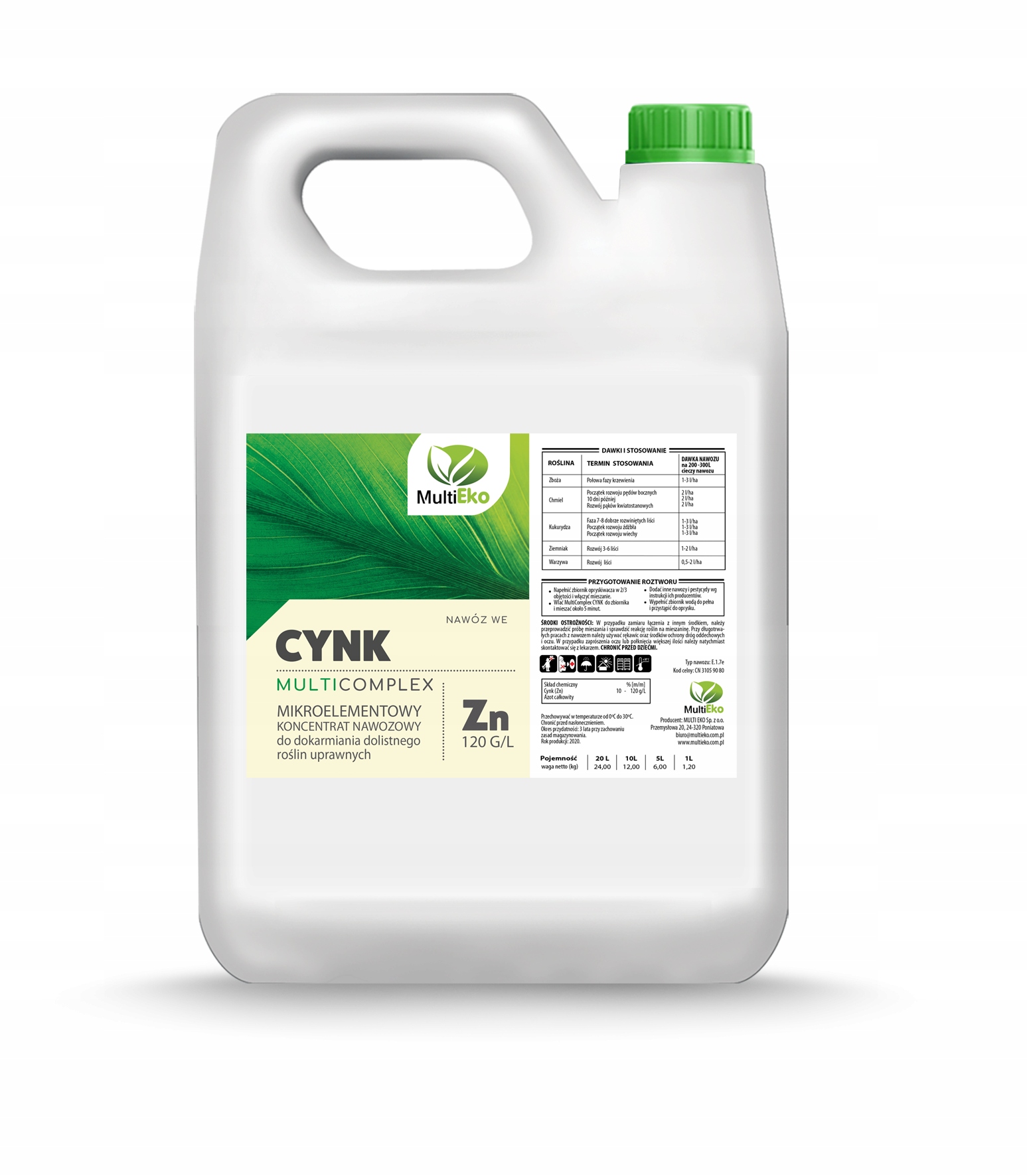 

Nawóz z cynkiem odżywka Cynk 5L dolistny