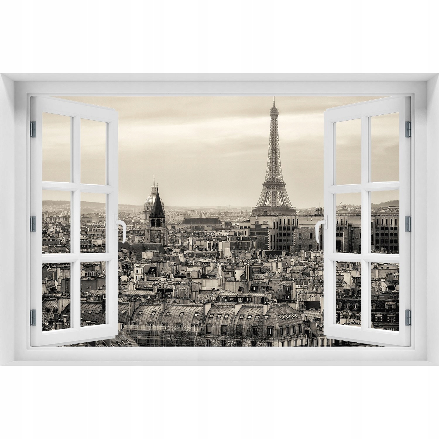 

Naklejka na ścianę 3D Okno Wieża Eiffla Paryż