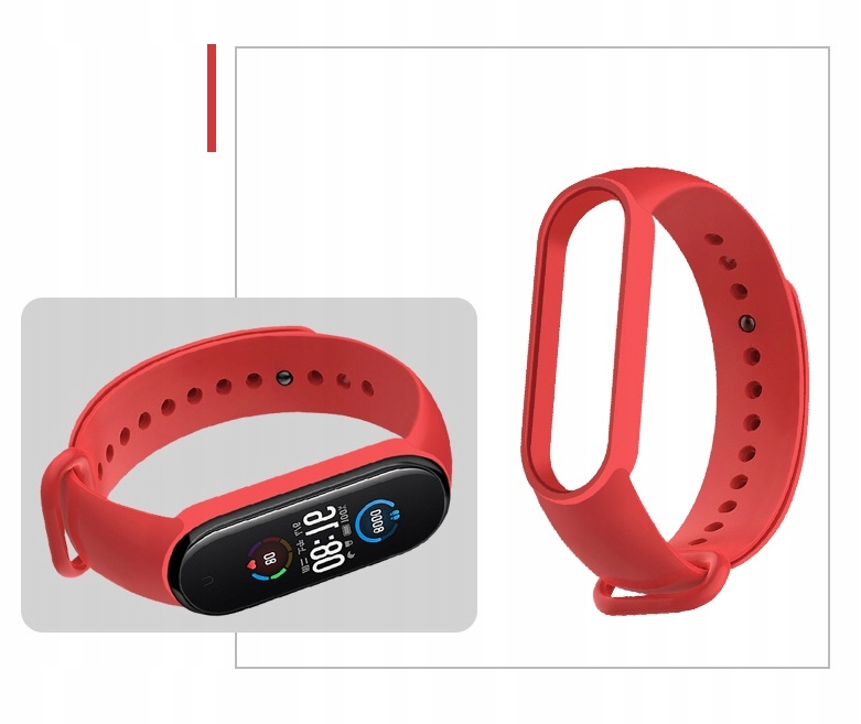 

Opaska Zamienna do Xiaomi Band 5 Band 6 Czerwona