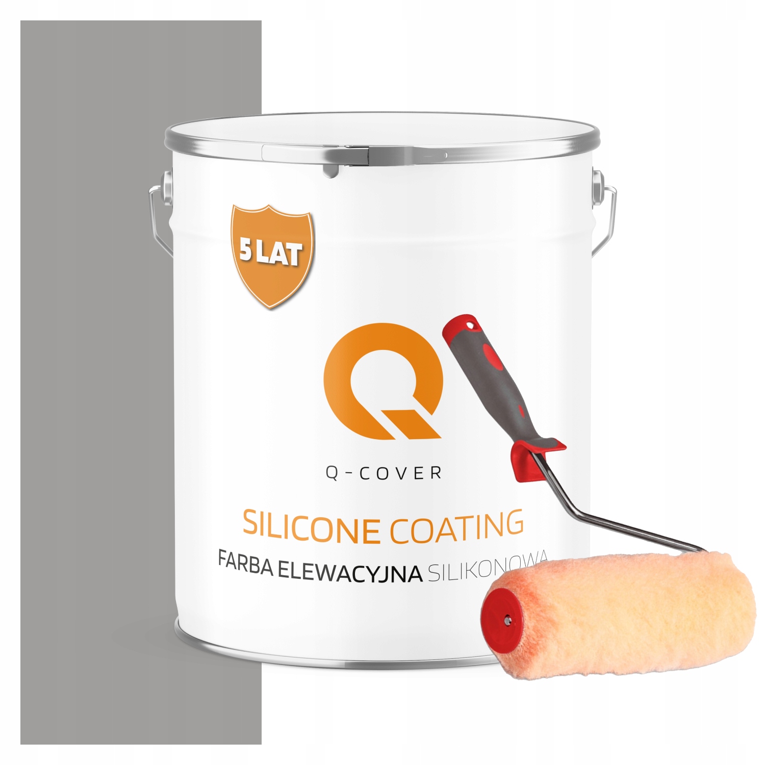 Vonkajšia fasádna farba na omietku 5L šedá platinová valček