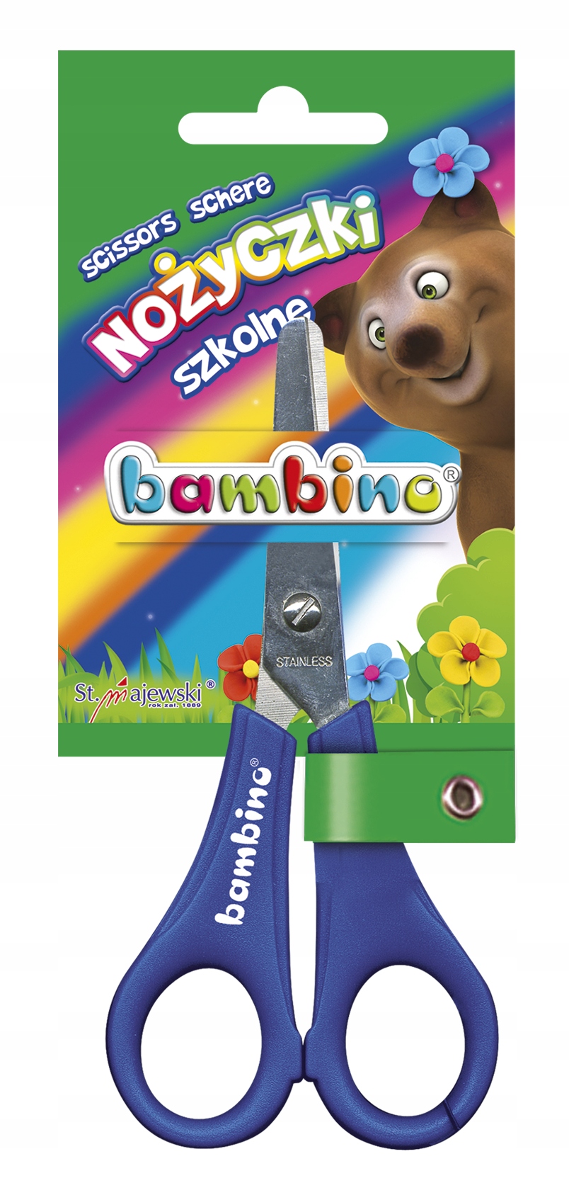 NOŻYCZKI SZKOLNE Z PODZIAŁKĄ BAMBINO Długość (cm) 13 cm