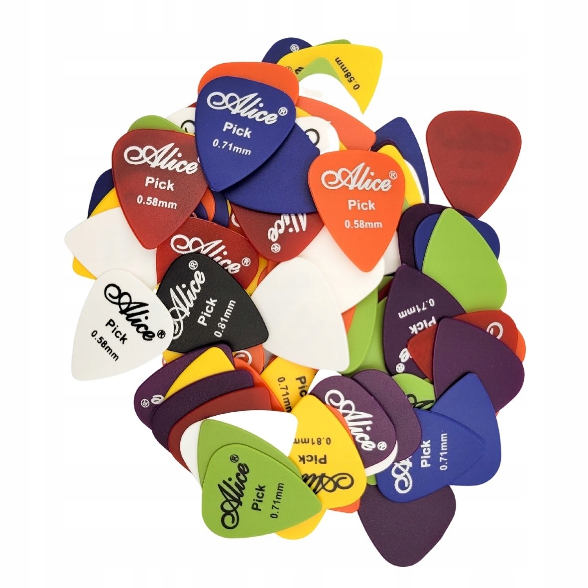 

100x Oryginalne Kostki gitarowe Alice piórka MIX