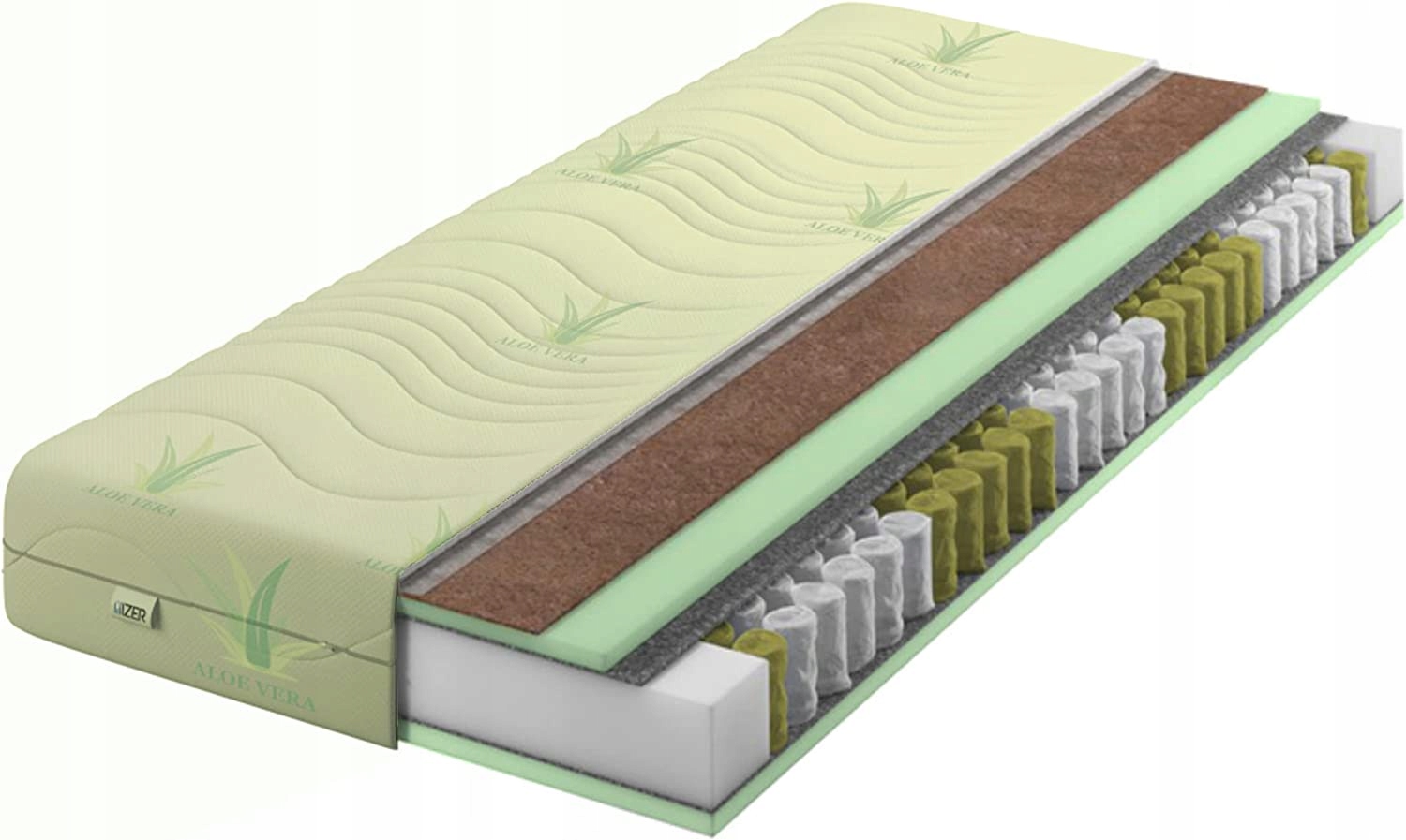 Matrace 120x190 taštičková pružinová Aloe Coconut H3 H4 20cm