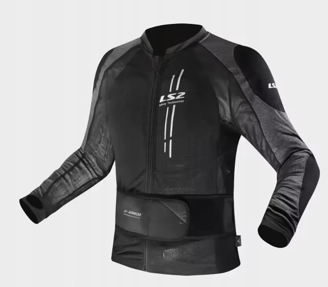 Tričko chránič tela s chráničmi LS2 X-armor Man Black Sil M/L