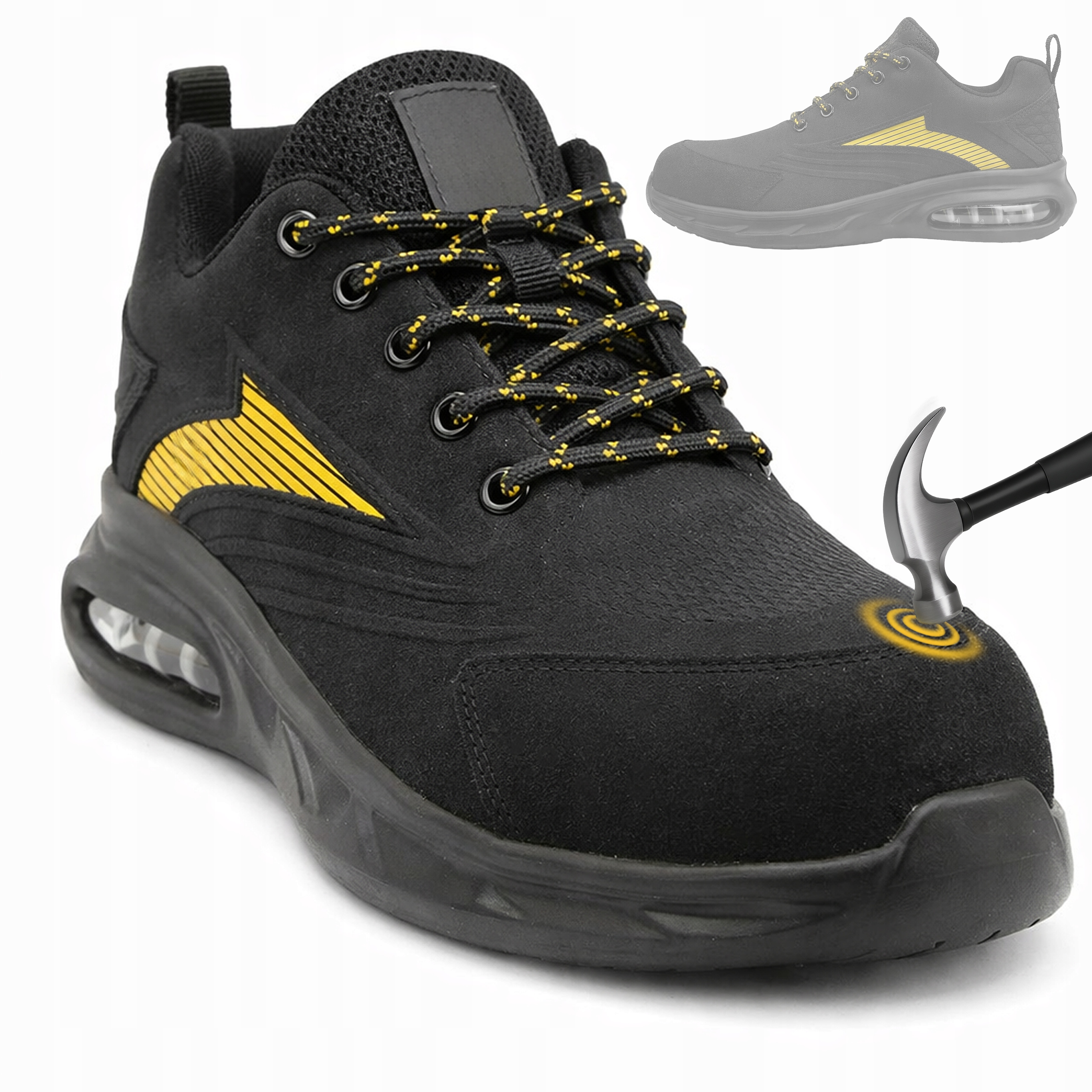 Buty robocze męskie Z Podnoskiem Półbuty Air Lekkie Przewiewne Bhp