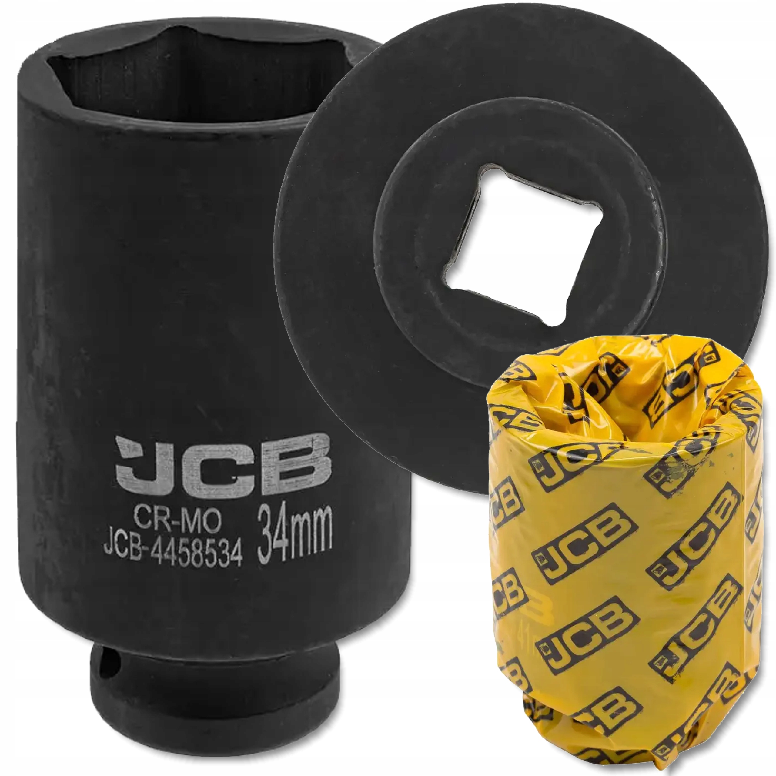 Nasadka udarowa głęboka 1/2" Cr-Mo 6-kątna klucz nasadowy 34 mm Jcb