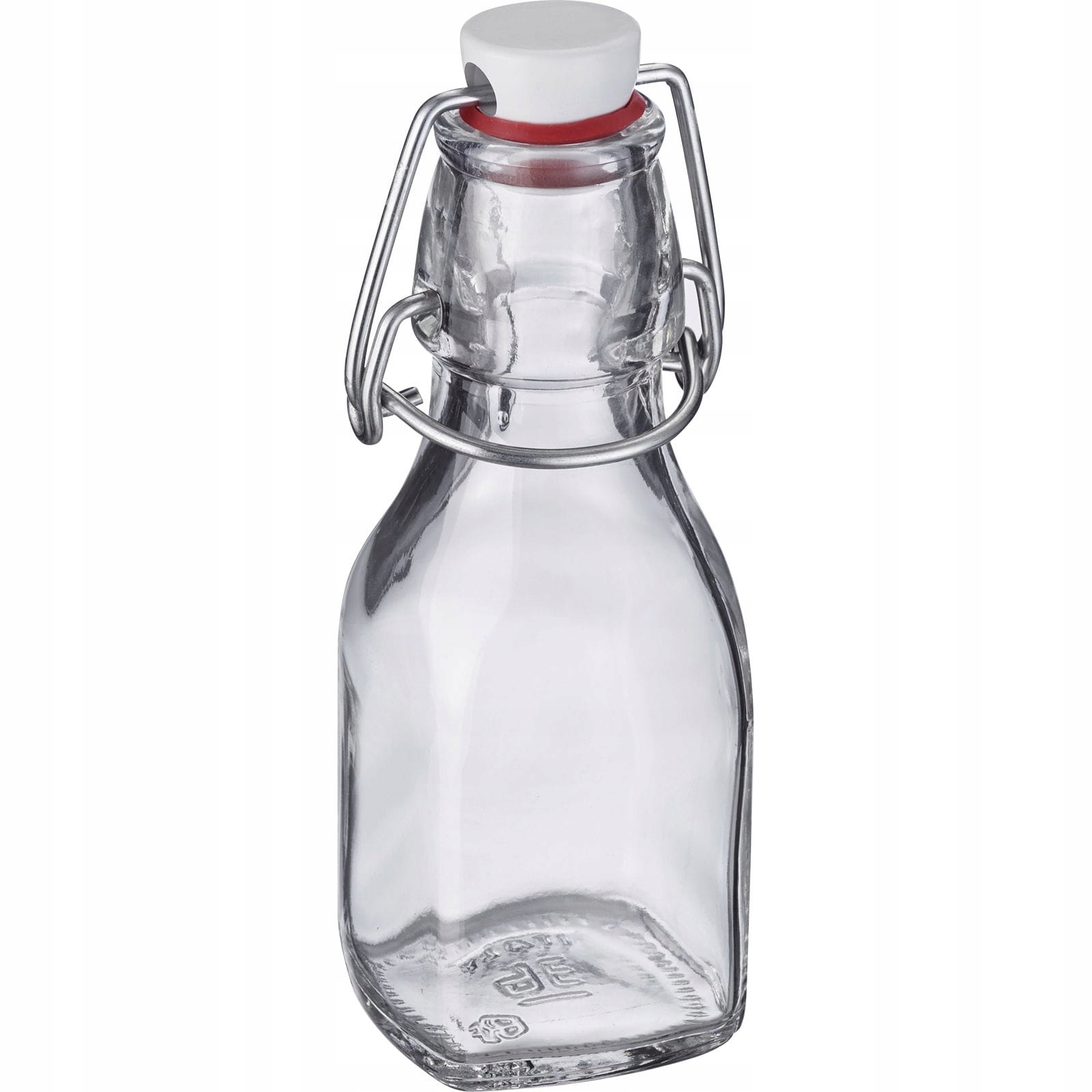 

Szklana butelka z korkiem, 125ml, kanciasta