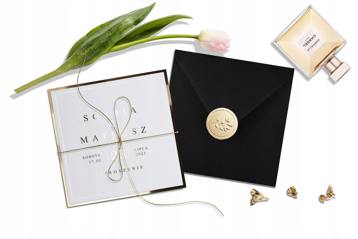 ZAPROSZENIA ŚLUBNE ZŁOTE SREBRNE ŚLUB ROSE GOLD Kod producenta ZSZ055