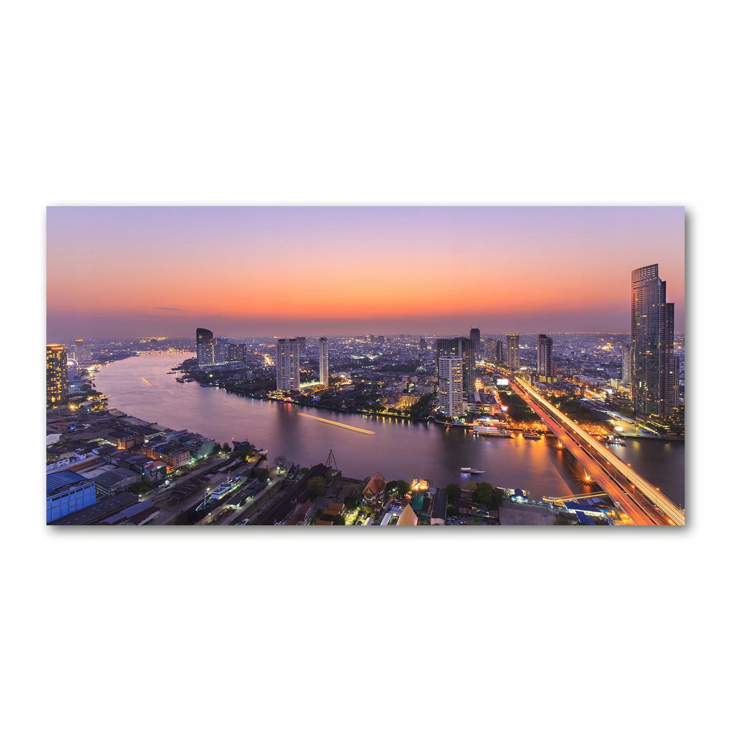 

Foto-obraz akryl Bangkok zachód zdjęcie 140x70 cm