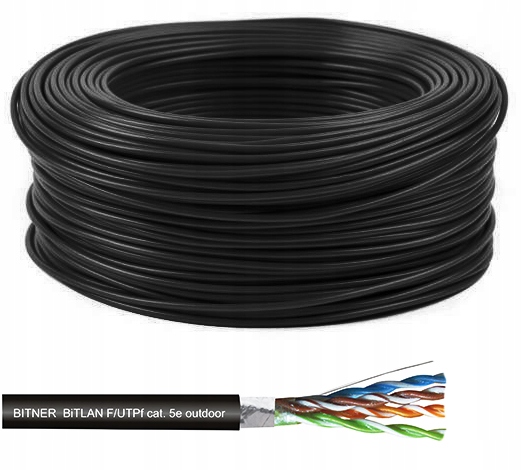 Kabel RJ45 sieciowy LAN przewód SKRĘTKA ziemny FTP FOLIA ŻEL cat 5e za metr
