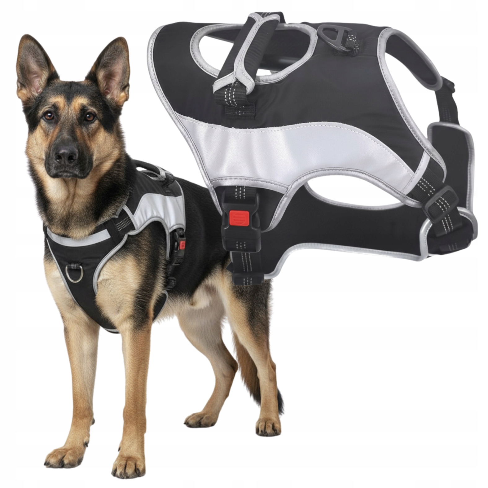 Levně Postroj Pro Psa Beztlakový S Rukojetí, Pohodlný, Reflexní Guard, Velikost XL