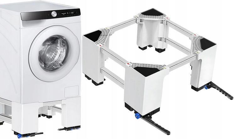 Niuxx Podstawa pod pralkę 46-69cm z kółkami regulowana udźwig 400kg