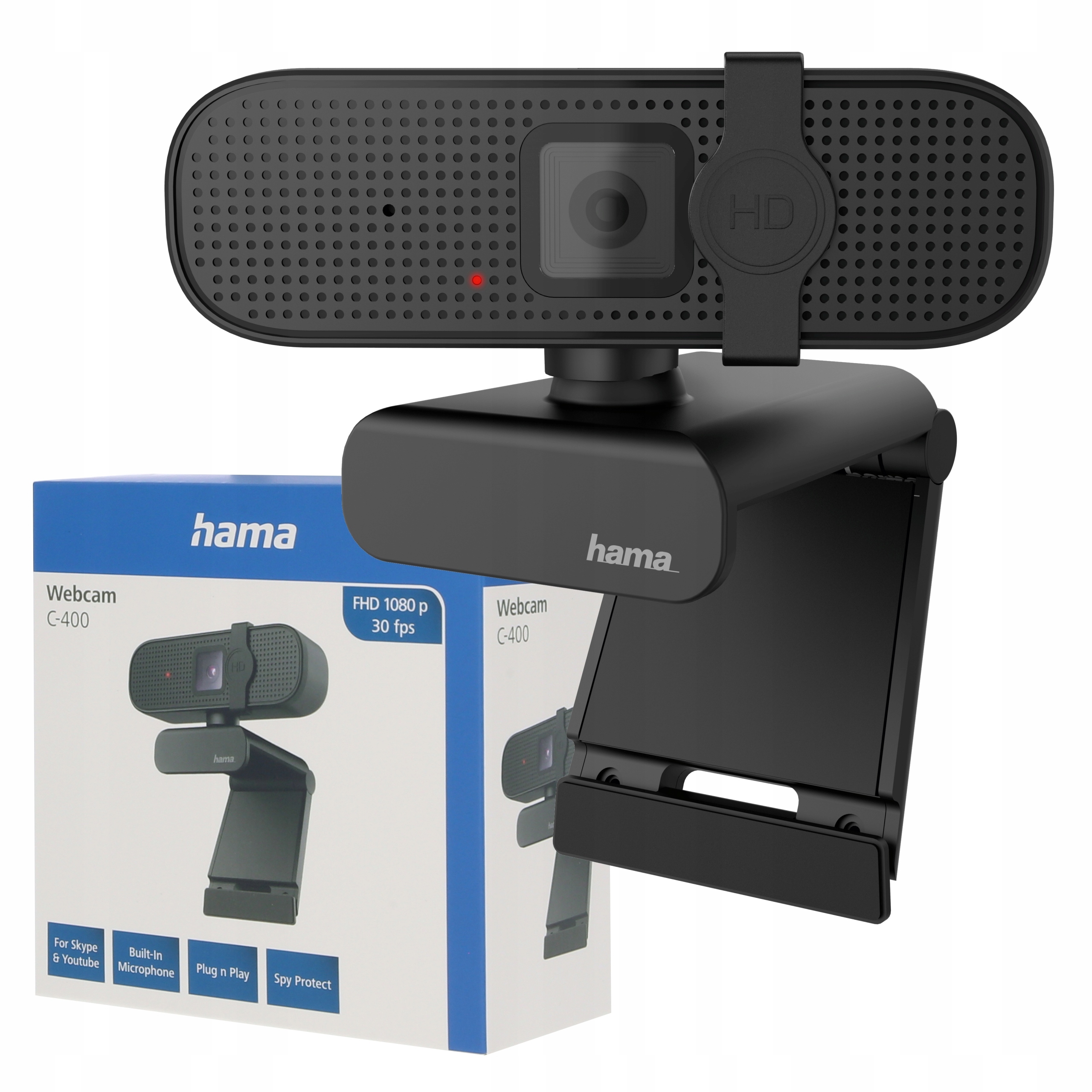 Hama kamera internetowa webcam C-400, Full-hd Usb mikrofon 1080p przesłona