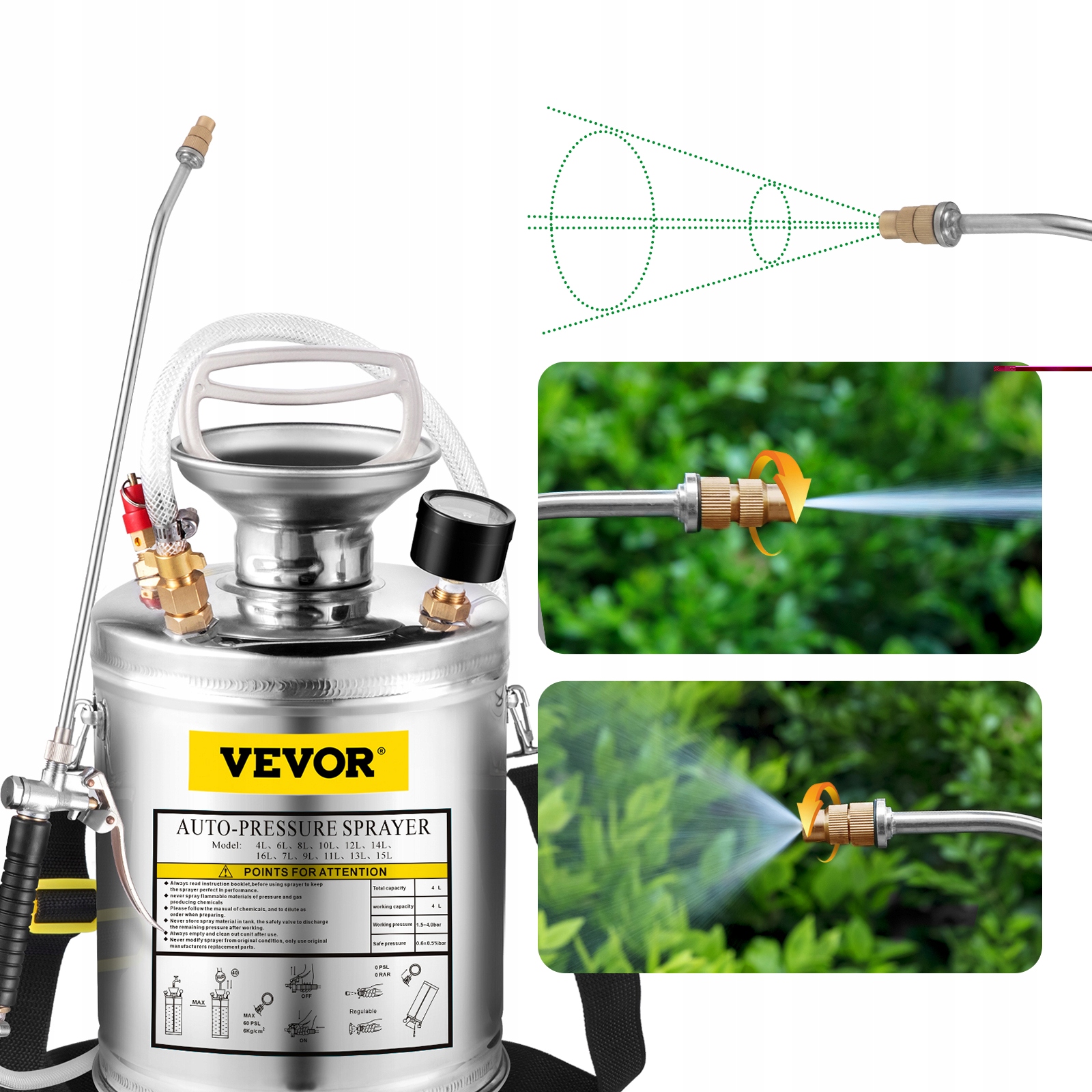 Opryskiwacz ręczne Vevor 4 l Marka Vevor