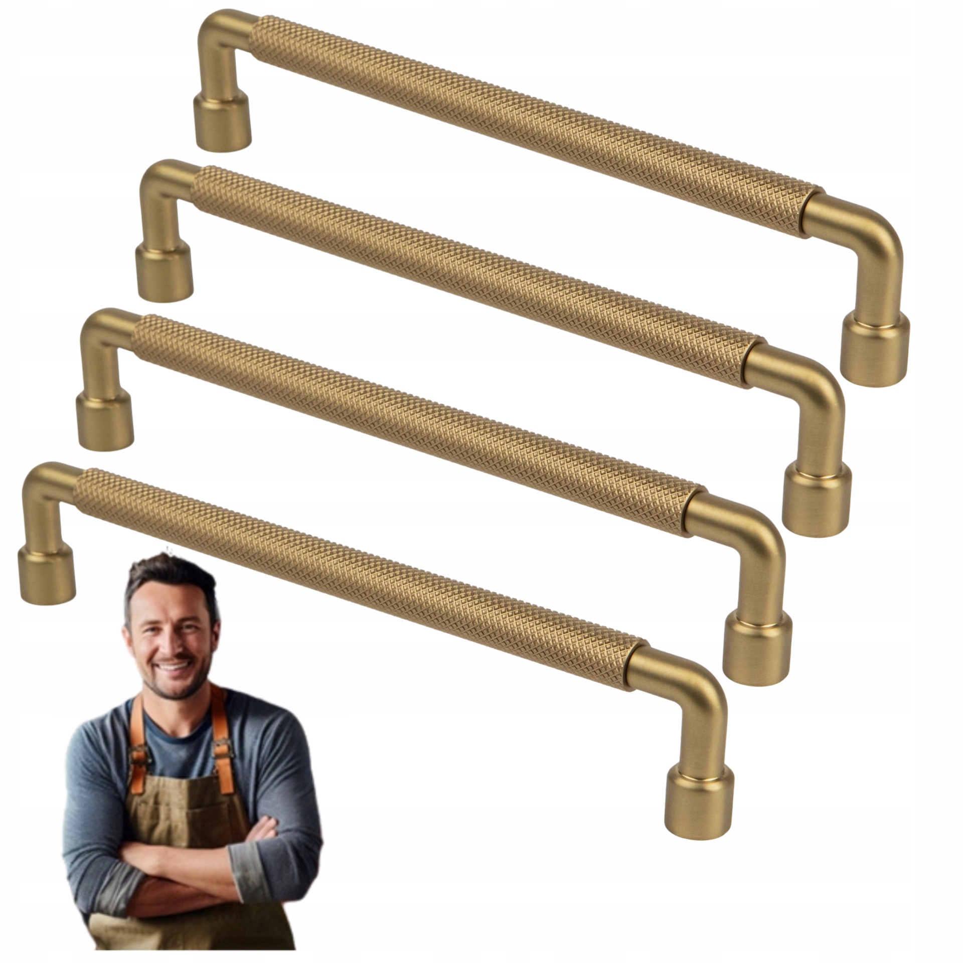 Nábytkový držiak do zásuvky Tertius 160 mm Radelko Mat Zlatý Kartáčovaný 4ks