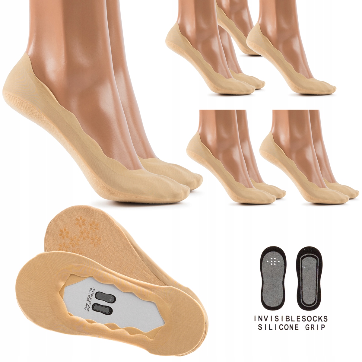 

Skarpetki damskie Stopki Cieliste 39-41