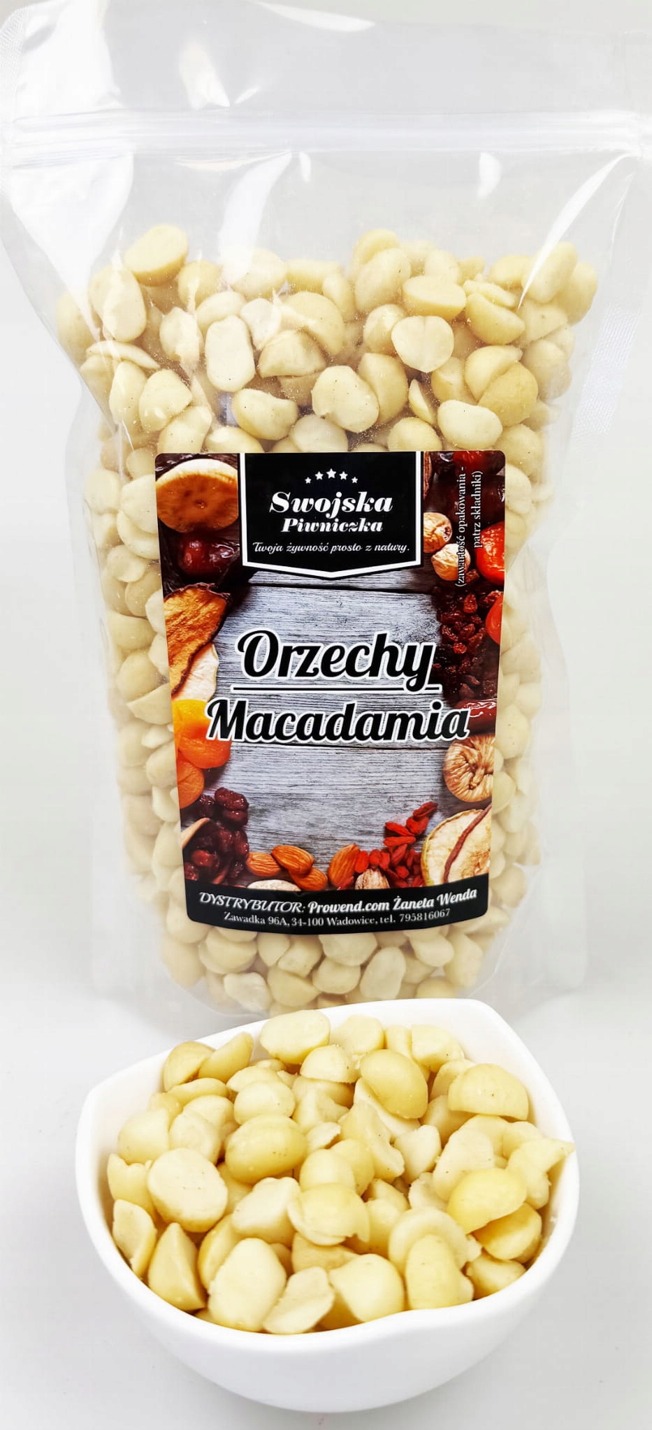 Ořechy Macadamia Makadamia Půlky 1kg Swojska Piwniczka