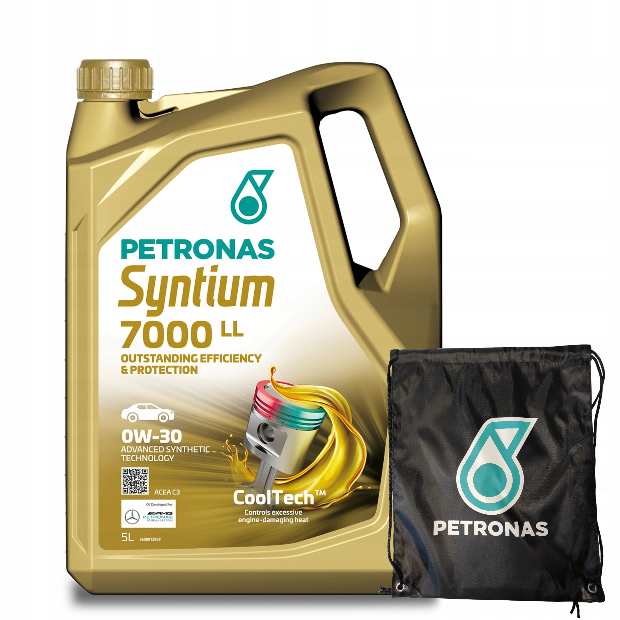 Motorový olej Petronas Syntium 7000 LL Acea C3 0W-30 5L vrecko Zadarmo