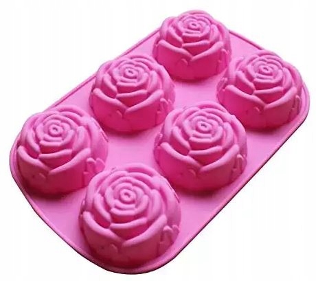 FORMA SILIKONOWA DO BABECZEK MUFFINEK ŚWIEC MYDŁA RÓŻE