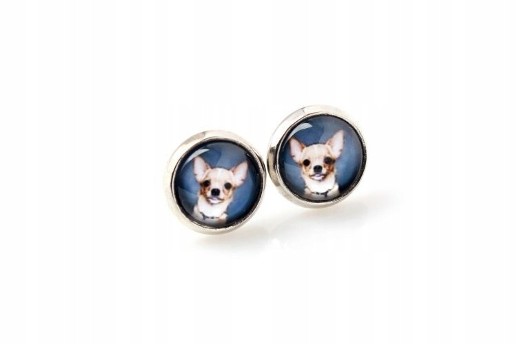 

Chihuahua Kolczyki z Twoim zdjęciem Handmade