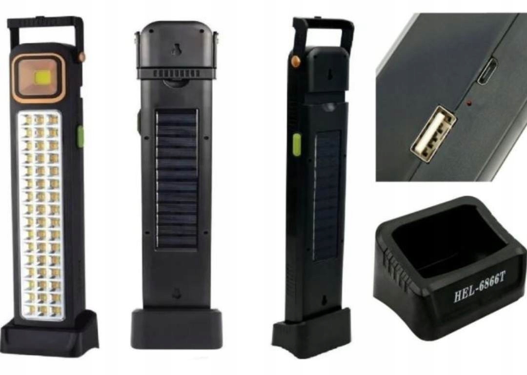 LAMPA SOLARNA USB DOM KEMPING SAMOCHÓD 48 LED COB Model POWERBANK LAMPA SOLAR