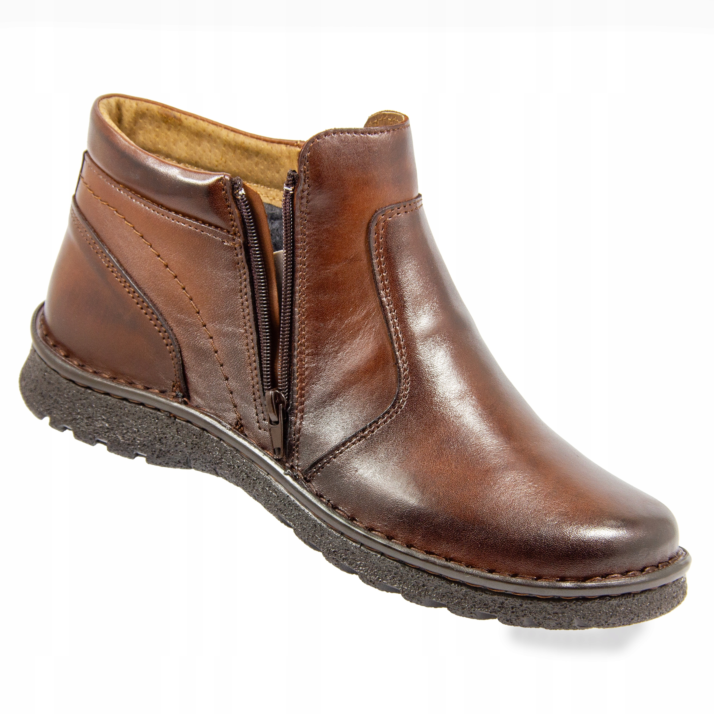 Kotníkové Boty Boty zateplené z přírodní kůže široké haluksy 128 br 42