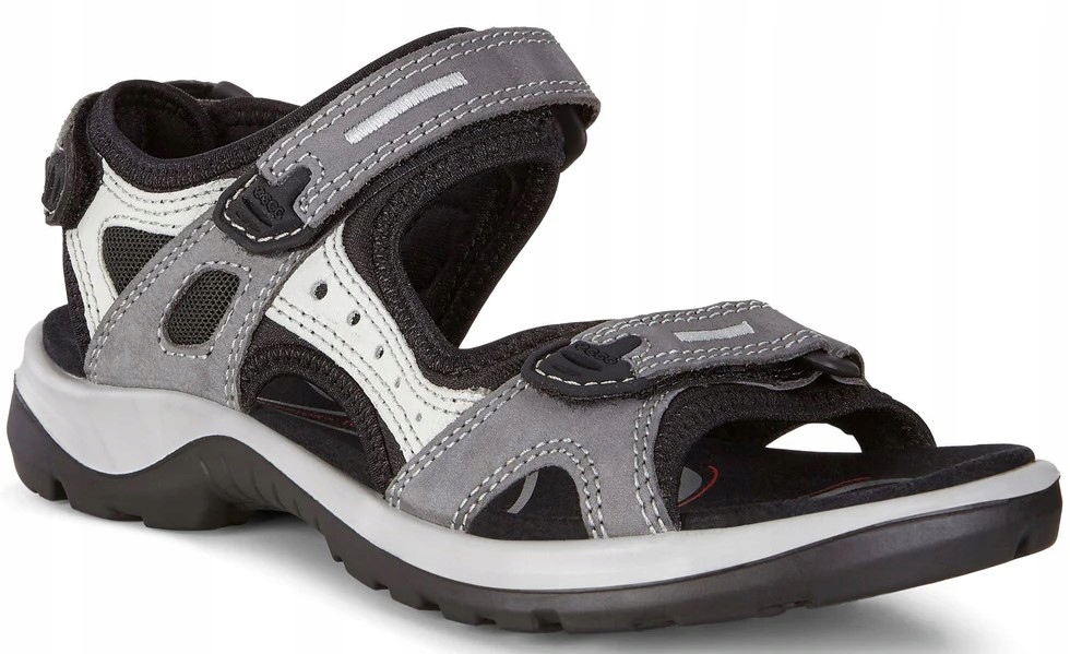 40 Buty Sandały Damskie Ecco Skóra Szare 069563 02244