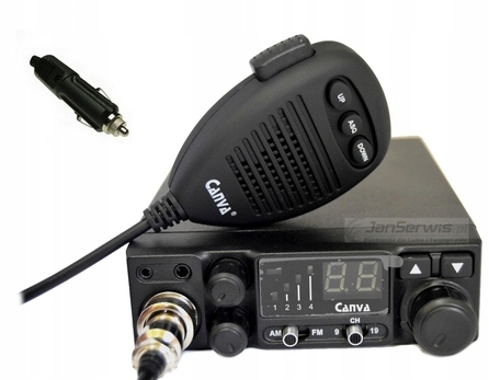 Rádio Cb Canva 520 12V 24V Tir Asq Am/fm Multistandard Spájkovaný Konektor