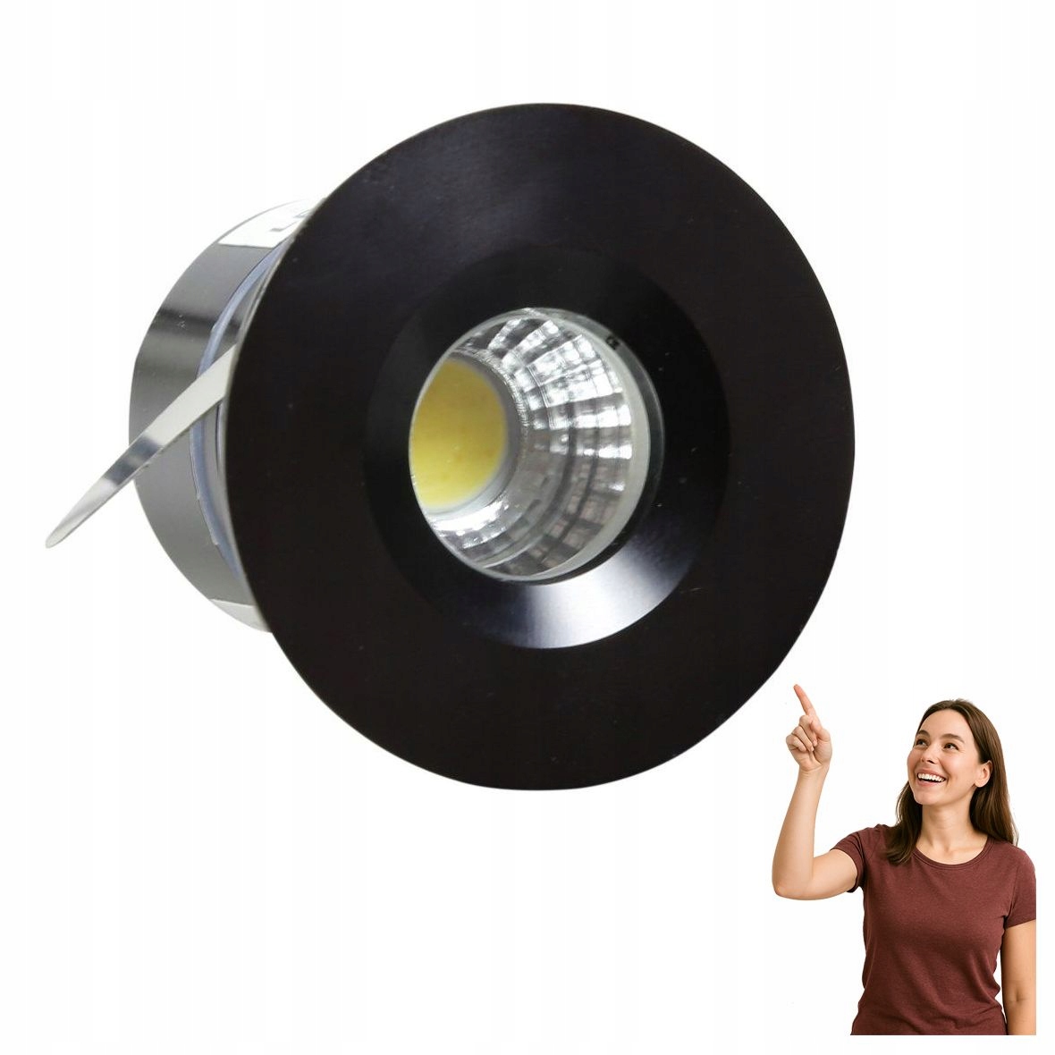 Zapuštěné svítidlo, bodové, Led 3W IP65 SH-14 Bk 2258973 Candellux, vhodné do koupelny