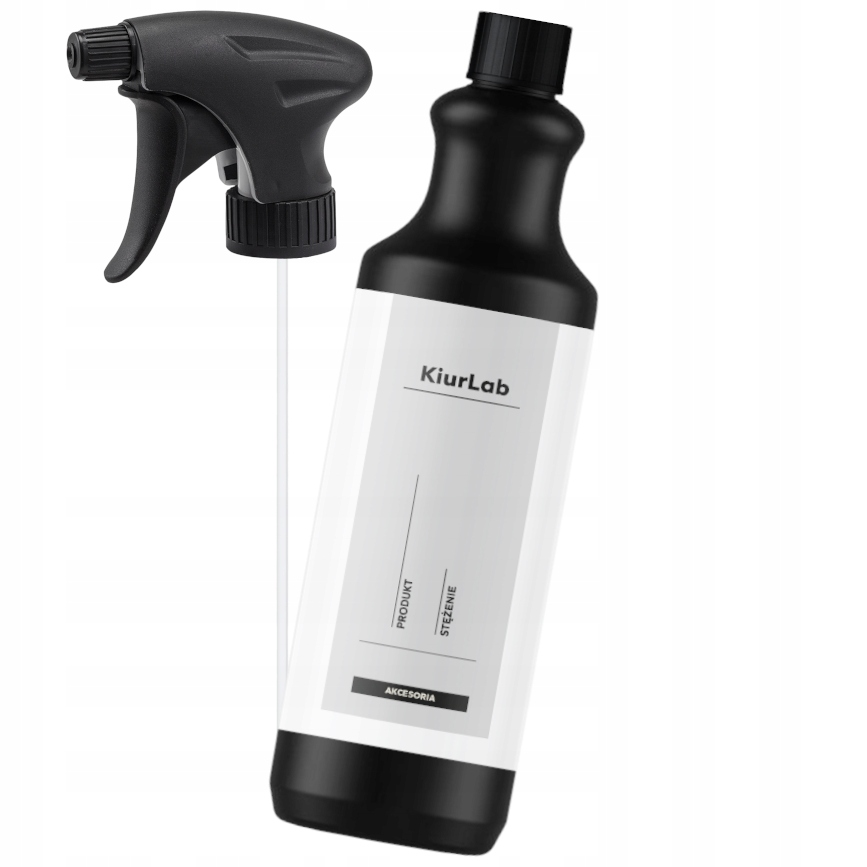 Kiurlab Pusta Butelka 1L Hdpe Z Miarką Trigger Do Rozrabiania Chemii