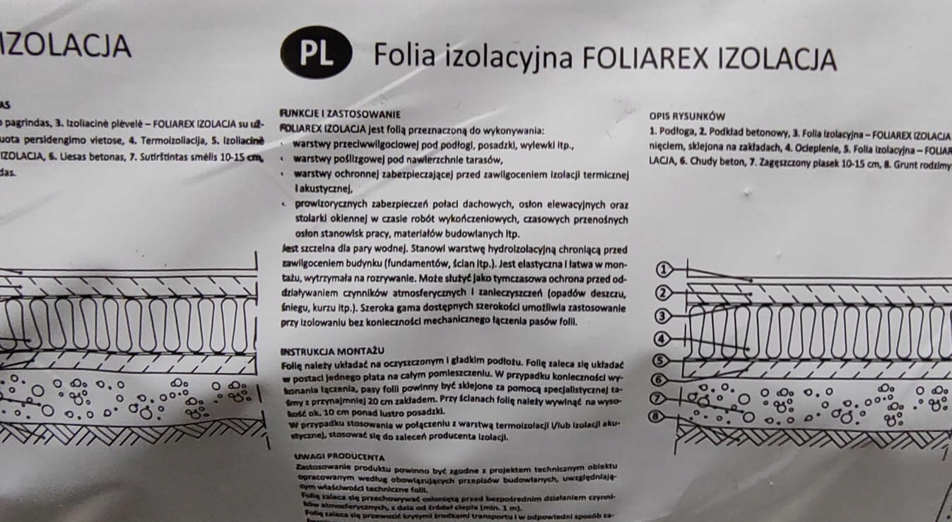 Folia Budowlana 4x25 gr.0,5 ATEST tol.50% 100m2 Długość 25 m
