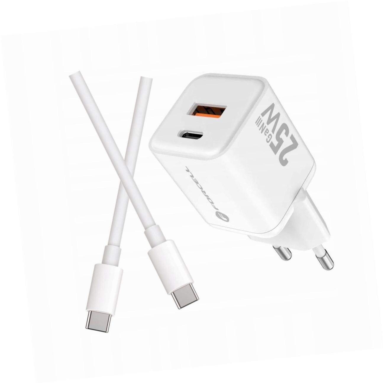 Szybka ładowarka Gan 25W 2 porty z kablem Usb-c do Sony Xperia 1 IV