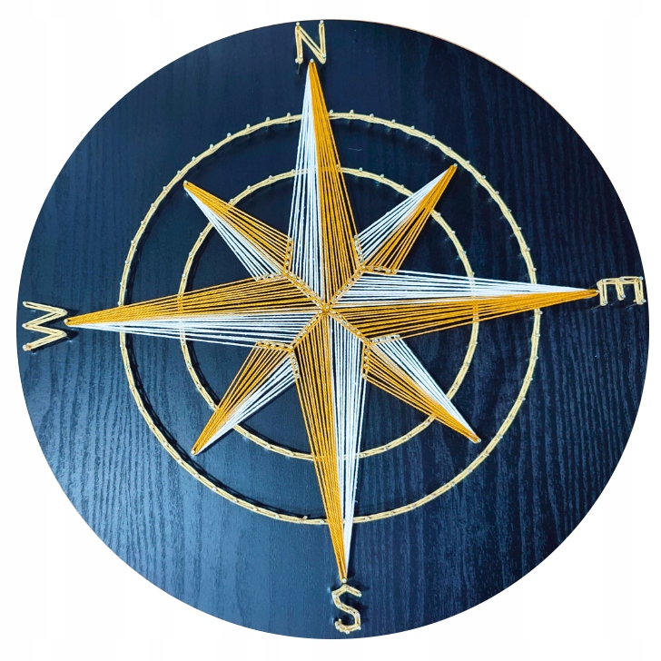 Zlatý Kompas s návodem – Kreativní sada String Art Box