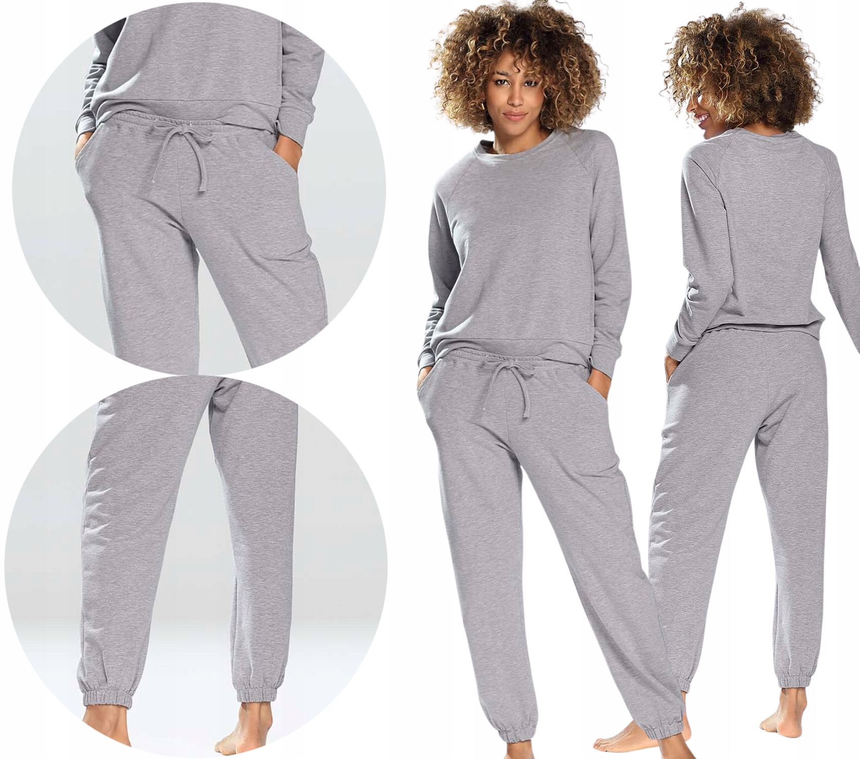 Moderní příjemný módní komplet/teplákovka S šedý