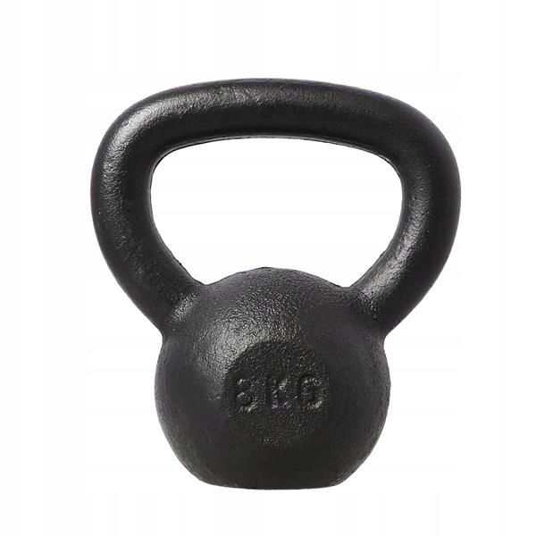 Kettlebell černý 8 kg Hms Odolný pro trénink