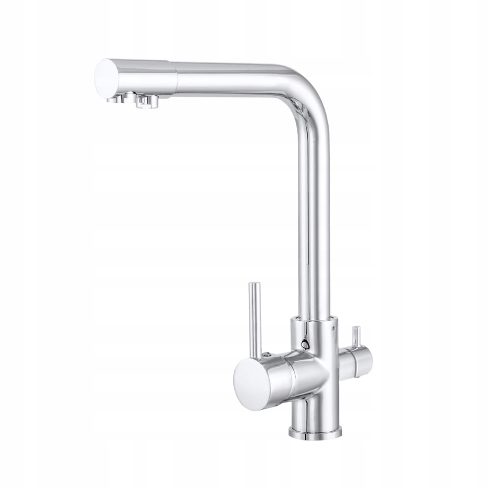 Trojcestná kuchynská batéria pre vodný filter Side chróm