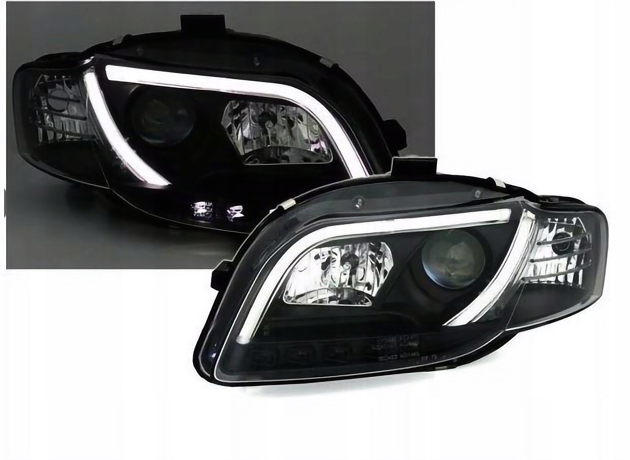 LAMPY REFLEKTORY Do AUDI A4 B7 Od 2004 do 2008 Roku LED TUBE BLACK Producent części Sonar