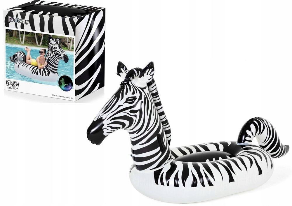 Dmuchany materac zebra led 254x142cm 41406