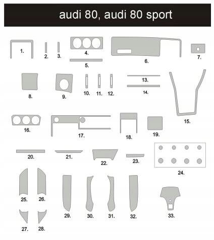 AUDI 80 B4 облицовка кабины панель дерево пластик