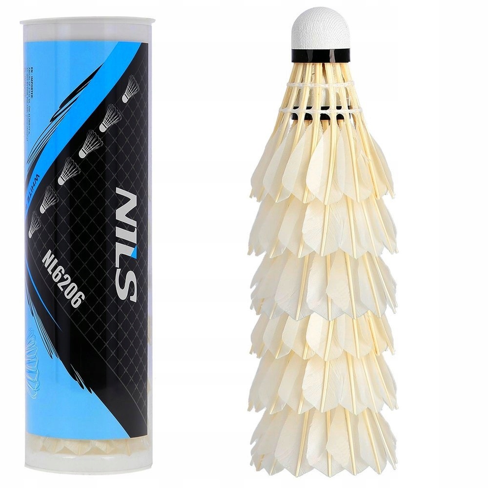 

Nils Komplet 6x Lotki Do Badmintona Z Kaczych Piór