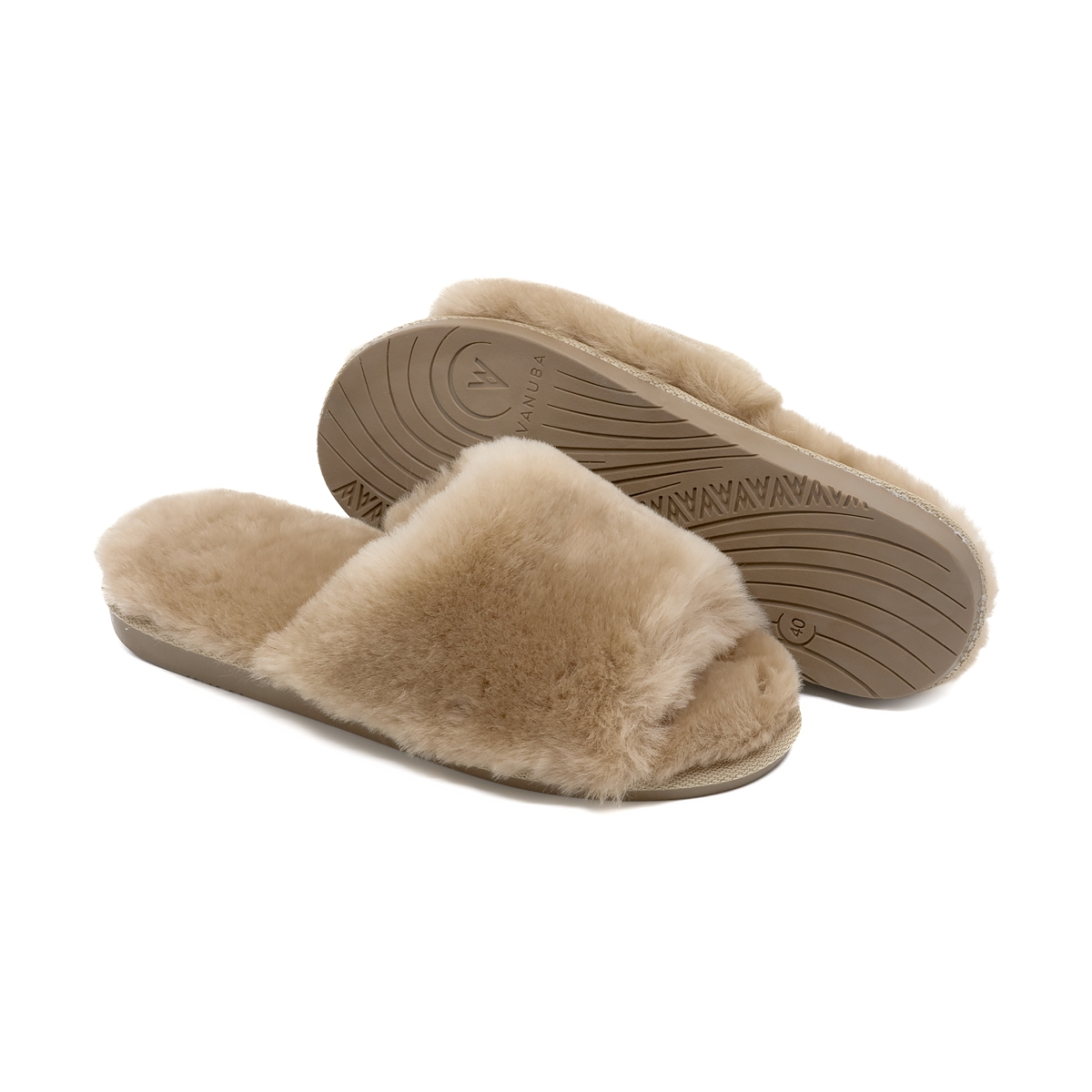 Dámské vlněné Pantofle Highlander, teplé Béžové, vel 42