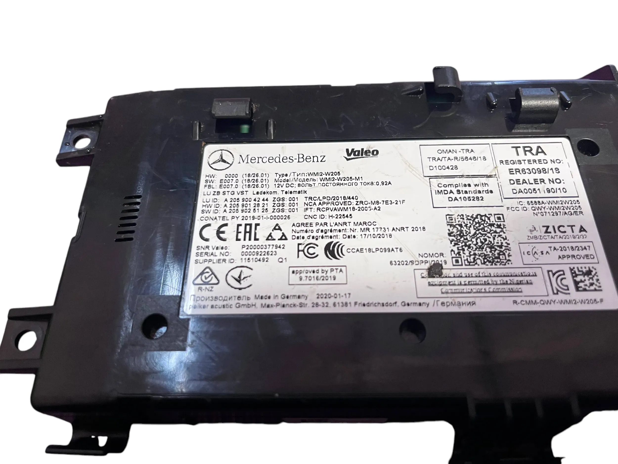 MERCEDES W205 control unit TELEMATIK 2059004244 @M