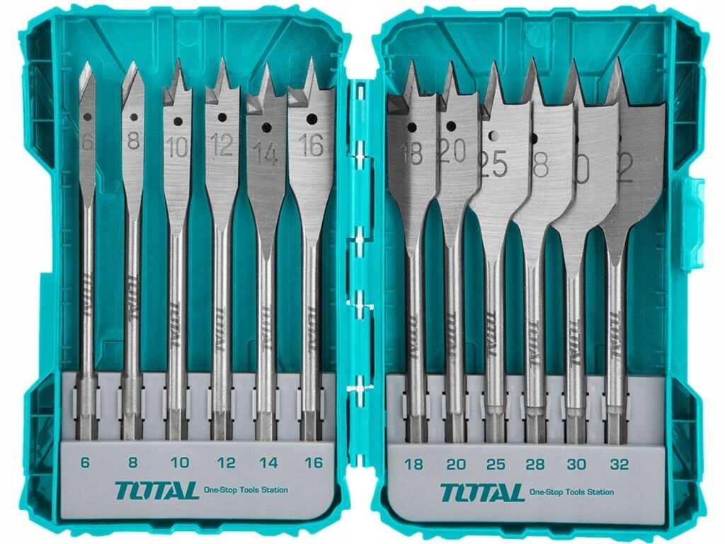 Wiertła Piórowe Łopatkowe Do Drewna Zestaw 12szt